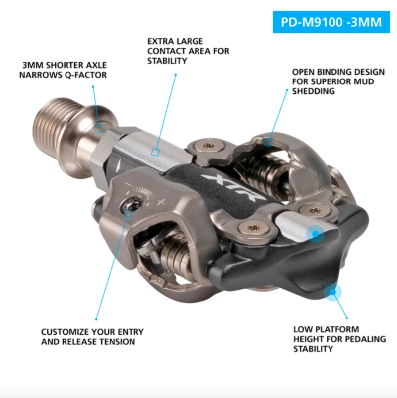 SHIMANO PD-M9100 - XTR Mountain Bike Pedals 2 SHIMANO PD-M9100 - XTR Mountain Bike Pedals – Image 2