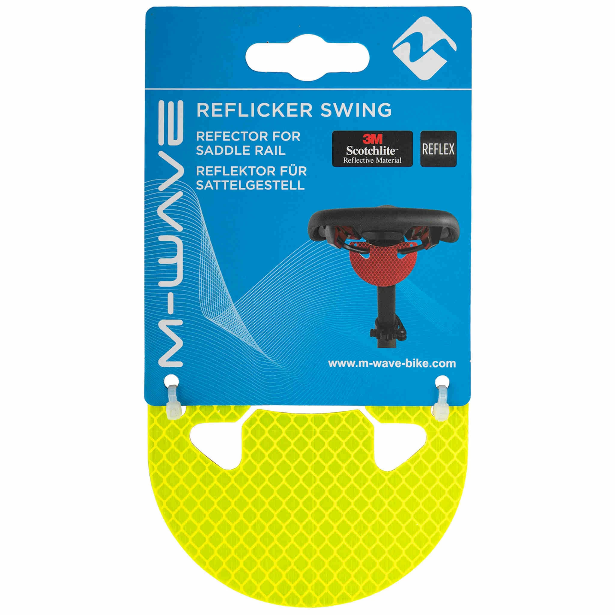 Réflecteur Sur Rails De Selle Jaune Ou Rouge M-Wave Reflicker Swing 5 Réflecteur Sur Rails De Selle Jaune Ou Rouge M-Wave Reflicker Swing – Image 5