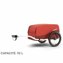 Remorque Vélo Utilitaire Cargo Kalle Croozer 92 Litres -Bike Boutique de vente Remorque velo cargo Croozer kalle rouge