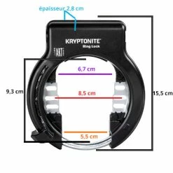 Antivol De Cadre Rétractable Kryptonite Compatible Plug In -Bike Boutique de vente antivol de cadre retractable kryptonite compatible plug in full 4