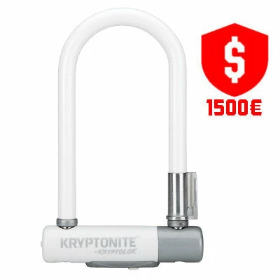 Antivol Vélo Kryptolok Mini 7 Blanc - Kryptonite 1 Antivol Vélo Kryptolok Mini 7 Blanc - Kryptonite