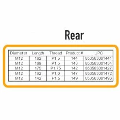 Antivol Pour Roues Avant Et Arrière à Axe Traversant M12 Pinhead -Bike Boutique de vente axe antivol traversant roue arriere m12x175xp175