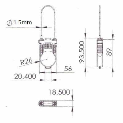 Brandless Cable 110 Cm Rétractable Fermeture Code - Sécuriser Selle Casque 2 Brandless Cable 110 Cm Rétractable Fermeture Code - Sécuriser Selle Casque – Image 2