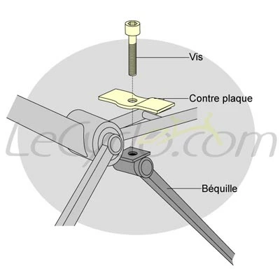 Lecyclo Contre Plaque Avec Vis Pour Béquille Centrale De Vélo 2 Lecyclo Contre Plaque Avec Vis Pour Béquille Centrale De Vélo – Image 2
