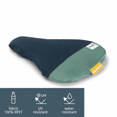 Couvre Selle Vélo En Matériau Recyclé Urban Proof Bleu Vert 2 Couvre Selle Vélo En Matériau Recyclé Urban Proof Bleu Vert – Image 2