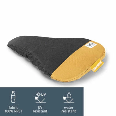 Couvre Selle Vélo En Matériau Recyclé Urban Proof Gris Jaune 2 Couvre Selle Vélo En Matériau Recyclé Urban Proof Gris Jaune – Image 2
