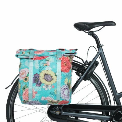 Double Sacoche Vélo Porte-bagage Arrière Bleue Bloom Field Basil 5 Double Sacoche Vélo Porte-bagage Arrière Bleue Bloom Field Basil – Image 5