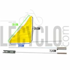 Messingschlager Drapeau De Sécurité Pour Vélo Et Remorque -Bike Boutique de vente drapeau de securite pour velo et remorque dim jaune