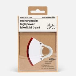 Eclairage Vélo Led Rechargeable Arrière 37 Lumens Curve Bookman -Bike Boutique de vente eclairage velo led rechargeable arriere curve bookman blanc full