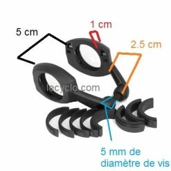 Busch-mueller Fixation Sur Cintre Pour Feu Avant Sur Fourche Busch And Muller -Bike Boutique de vente fixation sur cintre pour feu avant sur fourche busch and muller full 6