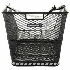 Grand Panier De Vélo Noir Sur Porte Bagage Arrière Class Basil -Bike Boutique de vente grand panier de velo noir sur porte bagage arriere class basil full 3