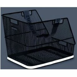 Grand Panier De Vélo Noir Sur Porte Bagage Arrière Class Basil -Bike Boutique de vente grand panier de velo noir sur porte bagage arriere class basil full 4