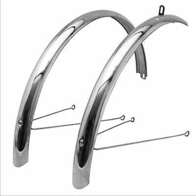P2R Paire De Garde Boue Vélo Vintage 28 Pouces Argent 1 P2R Paire De Garde Boue Vélo Vintage 28 Pouces Argent