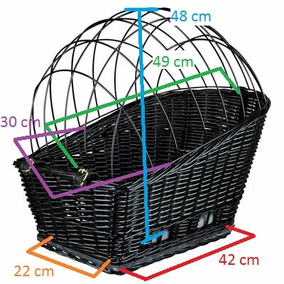 Panier Arrière En Osier Pour Chien Sur Porte Bagage Vélo -Trixie 4 Panier Arrière En Osier Pour Chien Sur Porte Bagage Vélo -Trixie – Image 4