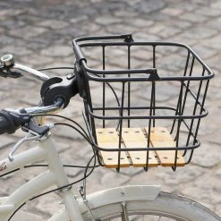 Panier Avant Pour Vélo Avec Socle En Bois Z Front Zefal -Bike Boutique de vente panier velo avant bois zefal 6