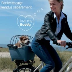 Panier Vélo Pour Chien Bleu Tendance Basil Buddy -Bike Boutique de vente panier velo pour chien bleu tendance basil buddy full 3