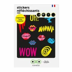 Planche De Stickers Réfléchissants Grand Format Rainette -Bike Boutique de vente planche de stickers reflechissants grand format rainette kiss full