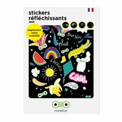 Planche De Stickers Réfléchissants Grand Format Rainette -Bike Boutique de vente planche de stickers reflechissants grand format rainette peps full