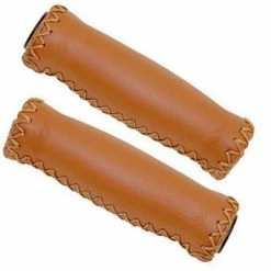 VELO Poignées De Guidon Vélo En Cuir Véritable Marron -Bike Boutique de vente poignees de guidon velo en cuir veritable marron full 3