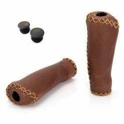 VELO Poignées Vélo Ergonomiques Imitation Cuir Marron 5 VELO Poignées Vélo Ergonomiques Imitation Cuir Marron -Bike Boutique de vente poignees velo ergonomiques imitation cuir marron full 3