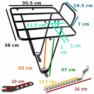 Porte-bagages Avant Noir Pour Vélo Frontière - BLB 6 Porte-bagages Avant Noir Pour Vélo Frontière - BLB – Image 6