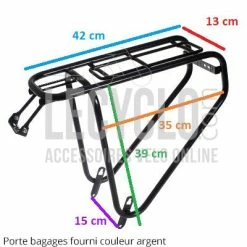 Porte Bagages Vélo Argent Charges Lourdes 35 Kilos Steco -Bike Boutique de vente porte bagages velo argent charges lourdes 35 kilos steco full 3