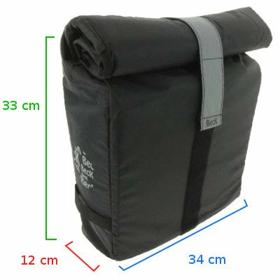 Sacoche De Vélo Simple Imperméable Noire Roll Single Beck 4 Sacoche De Vélo Simple Imperméable Noire Roll Single Beck – Image 4