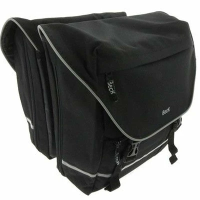 Sacoche Double Noire Extensible Vélo SPRTV De Beck 1 Sacoche Double Noire Extensible Vélo SPRTV De Beck