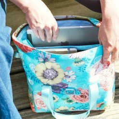 Sacoche Vélo Arrière Shopper Basil Bloom Field Bleu Ciel 20L -Bike Boutique de vente sacoche velo arriere shopper basil bloom field bleu ciel 20l full 5