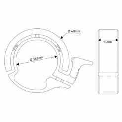 Sonnette Pour Vélo Classic Large Noire Knog Oi -Bike Boutique de vente sonnette pour velo classic large noire knog oi full 4