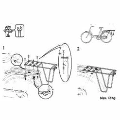 Support Supplémentaire Sur Porte-bagage Vélo - Steco -Bike Boutique de vente support supplementaire sur porte bagage velo steco full 6