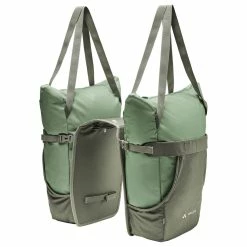 Double Sacoche De Vélo Avec Sacs Cabas TwinShopper Vaude -Bike Boutique de vente twinshopper vaude vert